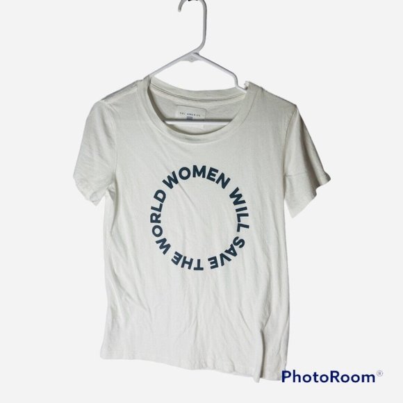 Sol Angeles Women Will Save the World White T Shirt NWOT - Picture 2 of 5